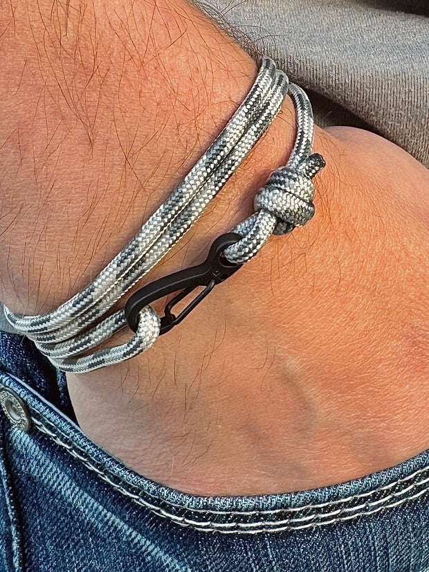 Little Clippy Greyscale Minimalist Rope Bracelet