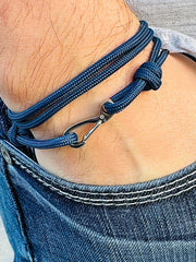 Little Clippy Dark Blue Minimalist Rope Bracelet