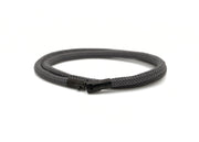 Grey braided cord with a pvd coated stainless steel clasp